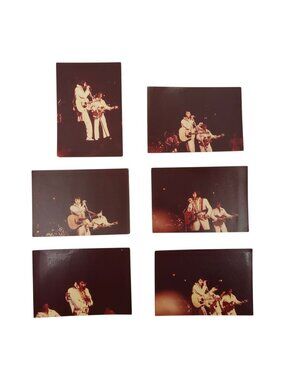 Elvis Presley 3.5 x 4.75 Concert 1970s Photos Lot Of 6 Candid Snapshots Original